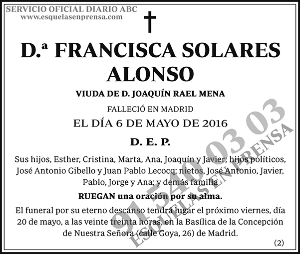 Francisca Solares Alonso